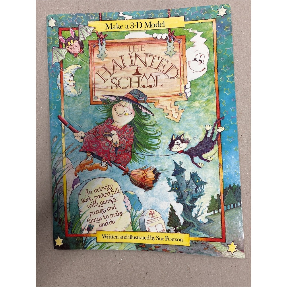 The Haunted School Make A 3-D Model Sue Pearson 1991 Halloween Activity Games